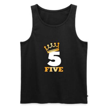 King at five - Men's Premium Organic Tank Top - black - Front - Michal (187cm)