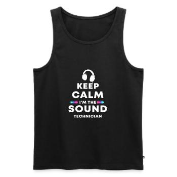 Sound engineer - Men's Premium Organic Tank Top - black - Front - AI Model Male 178 light (178cm)