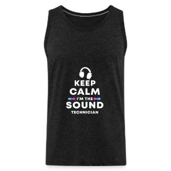 Sound engineer - Men's Premium Organic Tank Top - charcoal grey - Front - Alexander (188cm)