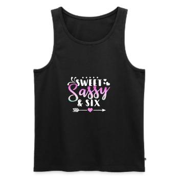 Süßer Frechdachs 6 - Männer Premium Bio Tank Top - Schwarz - Vorne - Michal (187cm)