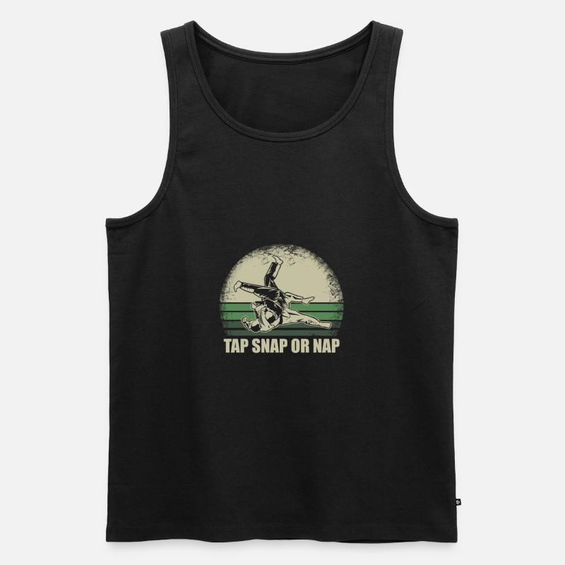 Jiu-Jitsu-Nickerchen - Männer Premium Bio Tank Top - Schwarz