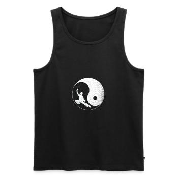 Balance de Tai Chi - Débardeur bio Premium Homme - noir - Devant - AI Model Male 178 light (178cm)