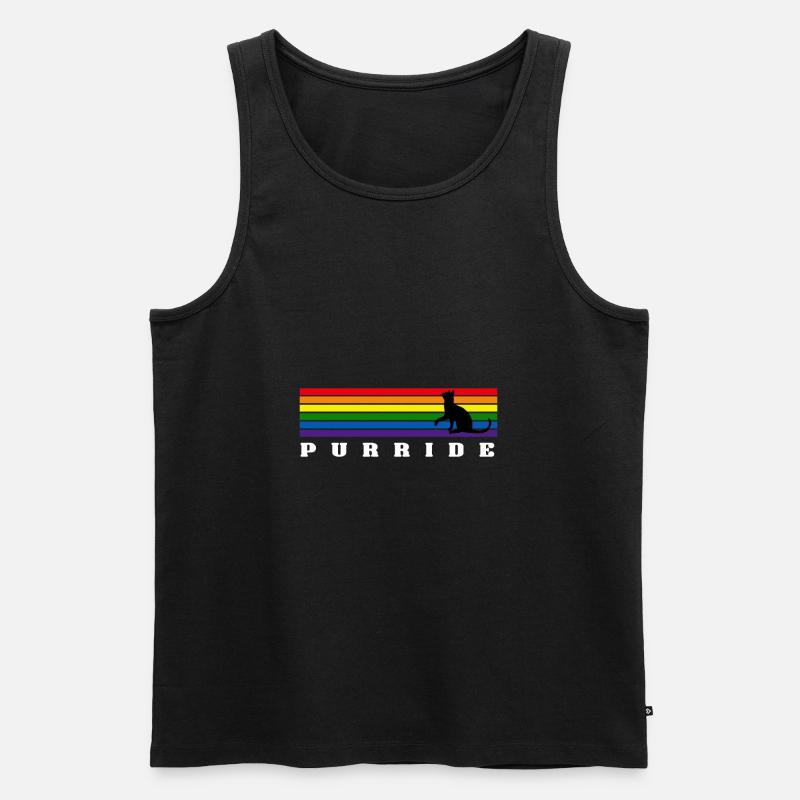 Purrid - Männer Premium Bio Tank Top - Schwarz