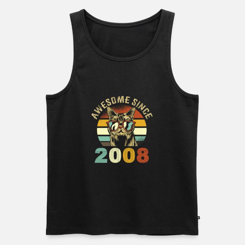 Awesome Since 2008 - Men's Premium Organic Tank Top - black