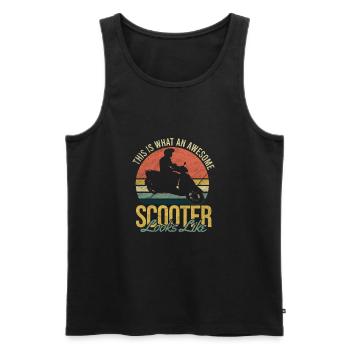 Scooter - Débardeur bio Premium Homme - noir - Devant - Michal (187cm)