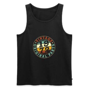 Vintage 1972 Parts - Männer Premium Bio Tank Top - Schwarz - Vorne - AI Model Male 178 light (178cm)