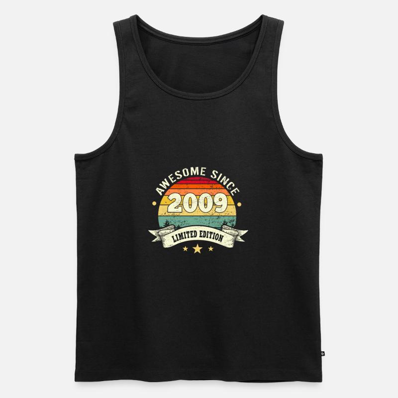 Awesome Since 2009 - Männer Premium Bio Tank Top - Schwarz