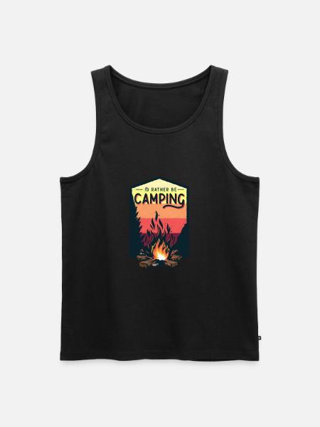 camping - Men's Premium Organic Tank Top - black