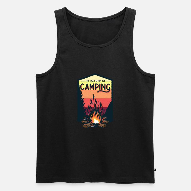 camping - Men's Premium Organic Tank Top - black
