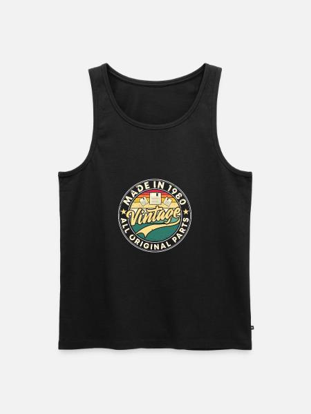 Made in 1980 - Men's Premium Organic Tank Top - black