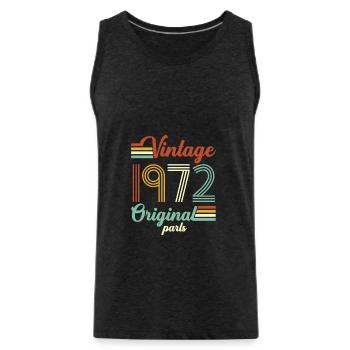 Vintage 1972 Original - Männer Premium Bio Tank Top - Anthrazit - Vorne - Alexander (188cm)