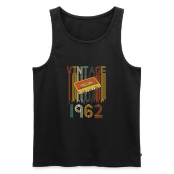 Vintage 1962 Retro - Männer Premium Bio Tank Top - Schwarz - Vorne - Michal (187cm)