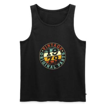 Vintage 1973 Parts - Männer Premium Bio Tank Top - Schwarz - Vorne - AI Model Male 178 light (178cm)