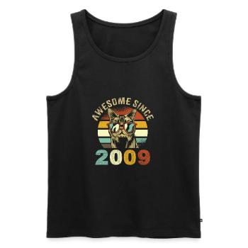 Awesome Since 2009 - Men's Premium Organic Tank Top - black - Front - AI Model Male 178 light (178cm)