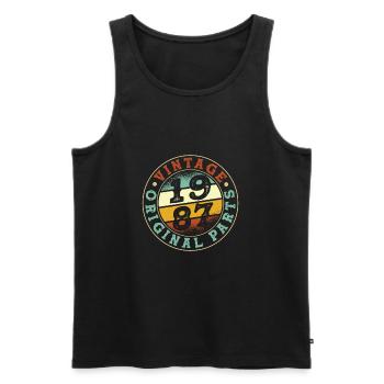 Vintage 1987 Parts - Männer Premium Bio Tank Top - Schwarz - Vorne - AI Model Male 178 light (178cm)