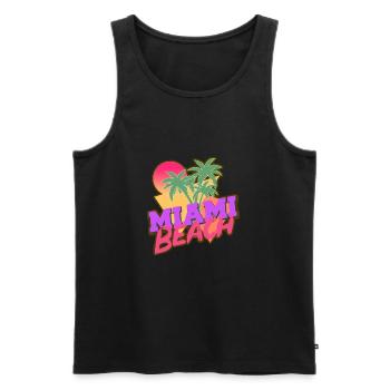 Miami - Débardeur bio Premium Homme - noir - Devant - Michal (187cm)