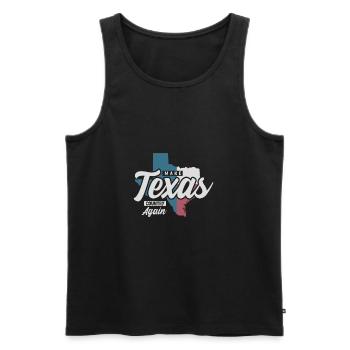 Texas Country Again - Männer Premium Bio Tank Top - Schwarz - Vorne - Michal (187cm)