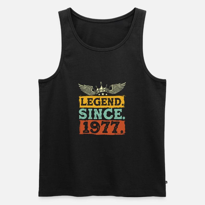 Legend Since 1977 - Männer Premium Bio Tank Top - Schwarz
