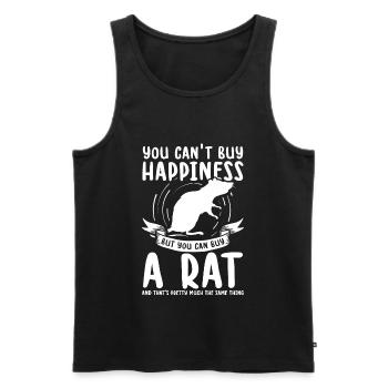 Ratte Haustier | Nagetier Hausratte Tiere Geschenk - Männer Premium Bio Tank Top - Schwarz - Vorne - Michal (187cm)