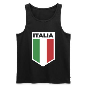 Italia champion d’Europe - Débardeur bio Premium Homme - noir - Devant - Michal (187cm)