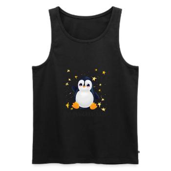 Pinguin I'm Not Short I'm Penguin Size - Men's Premium Organic Tank Top - black - Front - AI Model Male 178 light (178cm)