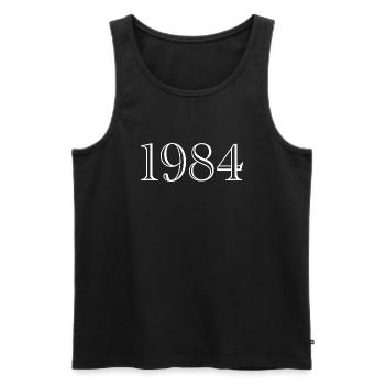 1984 - gift born in 1984 - Men's Premium Organic Tank Top - black - Front - Michal (187cm)