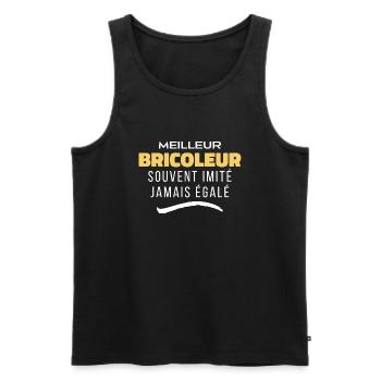 Meilleur bricoleur du monde - Débardeur bio Premium Homme - noir - Devant - Michal (187cm)