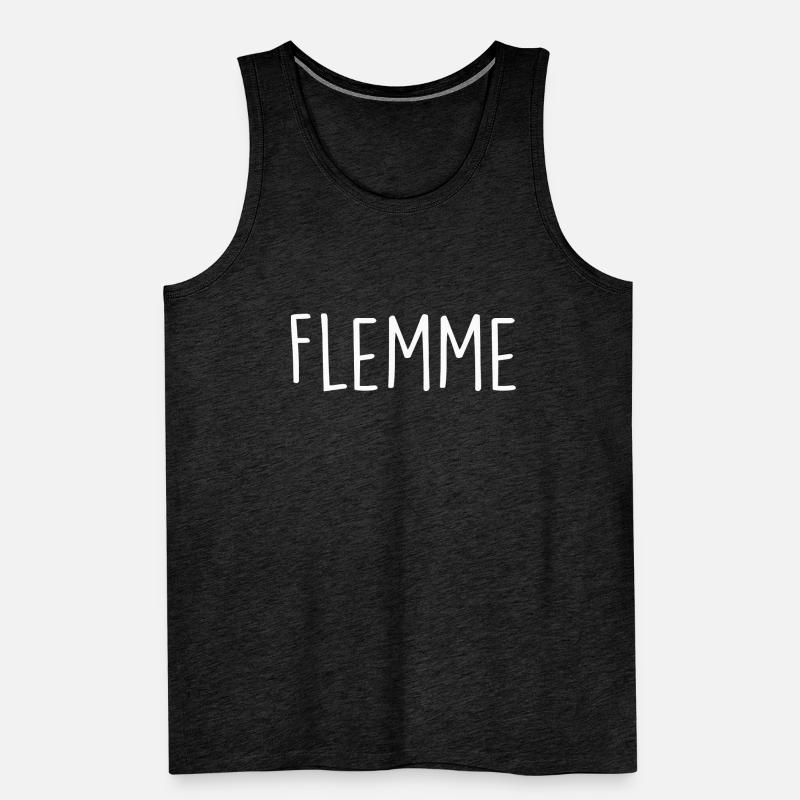 Flemme expression word phrase emotion text Men's Premium Organic Tank Top
