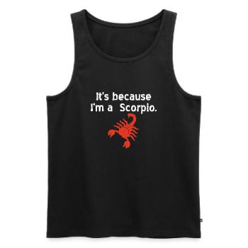 Scorpio Zodiac Vitange Skorpion Tierkreis - Männer Premium Bio Tank Top - Schwarz - Vorne - AI Model Male 178 light (178cm)