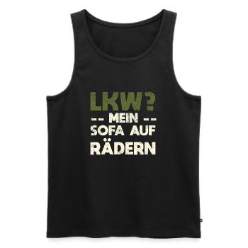 LKW? Mein Sofa Auf Rädern! - Männer Premium Bio Tank Top - Schwarz - Vorne - Michal (187cm)