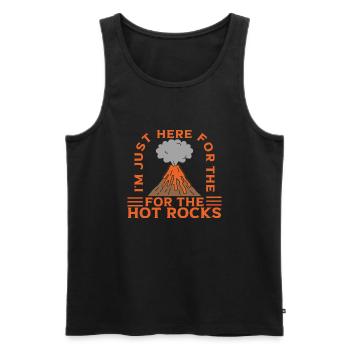 Volcano Lover Exploring Lava Geology - Männer Premium Bio Tank Top - Schwarz - Vorne - AI Model Male 178 light (178cm)