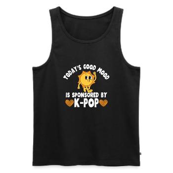 Good Mood K-Pop Lover Concert - Männer Premium Bio Tank Top - Schwarz - Vorne - AI Model Male 178 light (178cm)