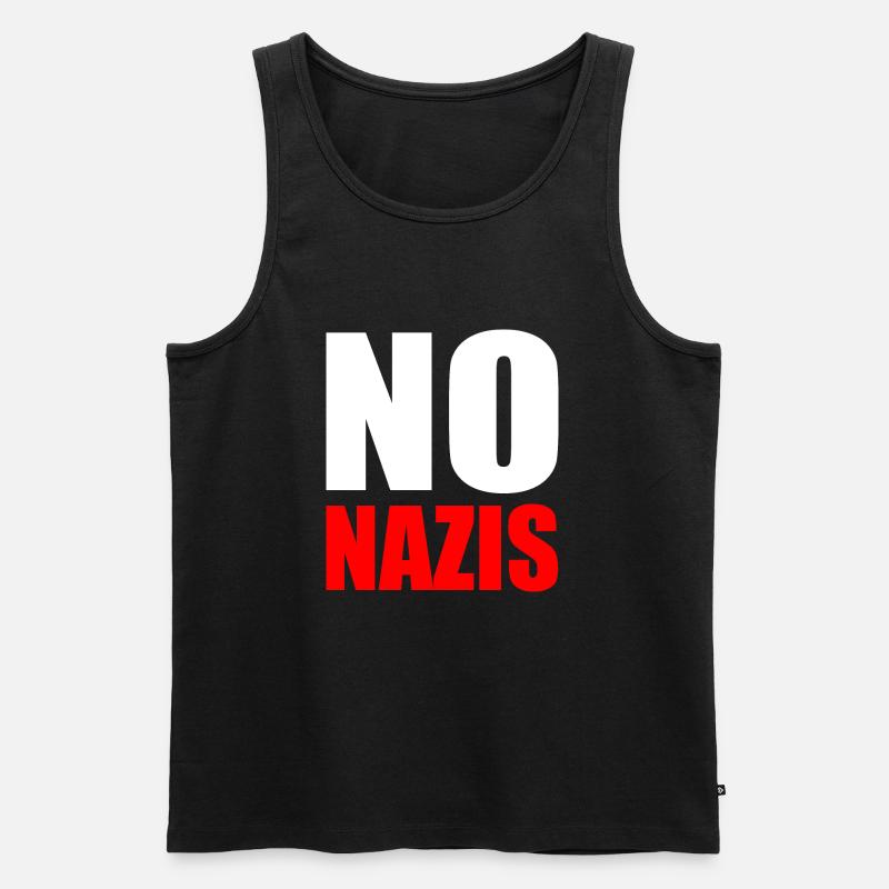 No nazis - Männer Premium Bio Tank Top - Schwarz