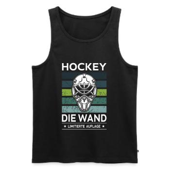 Hockey - Débardeur bio Premium Homme - noir - Devant - AI Model Male 178 light (178cm)