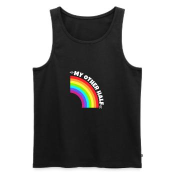 Gay Couple My Other Half Gift - Men's Premium Organic Tank Top - black - Front - AI Model Male 178 light (178cm)