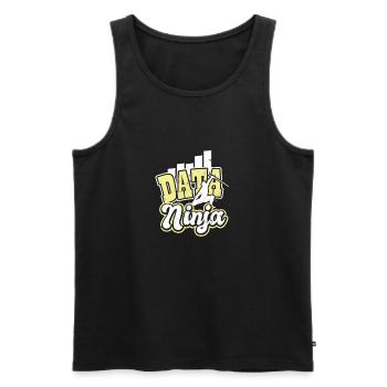 Data Ninja Business Analyst Gift - Men's Premium Organic Tank Top - black - Front - AI Model Male 178 light (178cm)