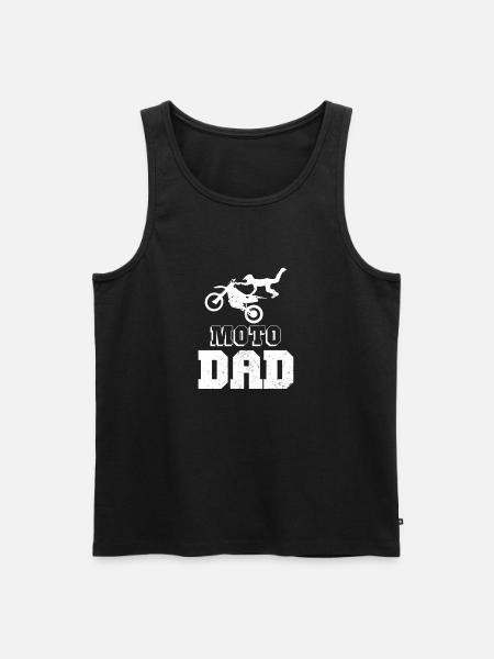 Moto Dad Dirt Bike Flying Gift - Herre Premium økologisk tanktop - sort