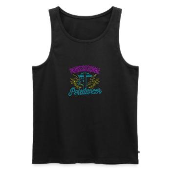 Lineman Pole 80s Professional Poledancer Geschenk - Männer Premium Bio Tank Top - Schwarz - Vorne - AI Model Male 178 light (178cm)