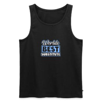 Substitute Teacher Worlds Best Substitute Gift - Men's Premium Organic Tank Top - black - Front - AI Model Male 178 light (178cm)