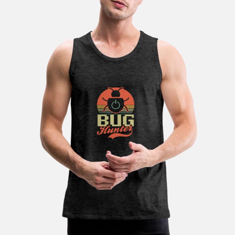 Computer Programming Bug Hunter Men's Premium Organic Tank Top