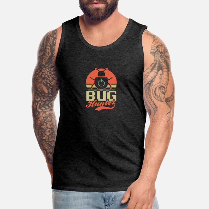 Computer Programming Bug Hunter Men's Premium Organic Tank Top