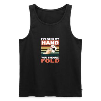 Poker Seen My Hand Should Fold - Men's Premium Organic Tank Top - black - Front - Michal (187cm)