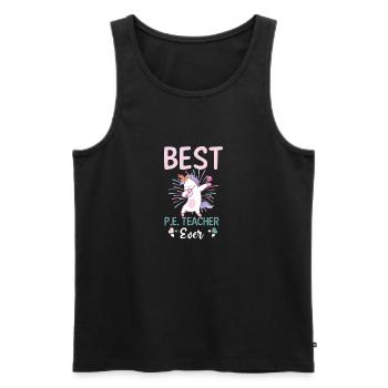 PE Teacher Best PE Teacher Ever - Men's Premium Organic Tank Top - black - Front - Michal (187cm)