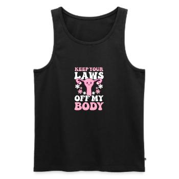 Roe v Wade Pro Choice Gardez vos lois hors de mon corps - Débardeur bio Premium Homme - noir - Devant - Michal (187cm)