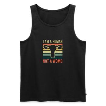 Roe v Wade Pro Choice I'm A Human Not A Womb - Men's Premium Organic Tank Top - black - Front - Michal (187cm)