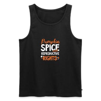 Roe v Wade Pro Choice Citrouille Épice Reproductive - Débardeur bio Premium Homme - noir - Devant - Michal (187cm)