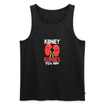 Dialysis Tech Kidney Buddies For Life - Men's Premium Organic Tank Top - black - Front - AI Model Male 178 light (178cm)