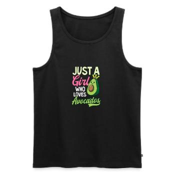 Avocado Girl Who Loves Avocado - Men's Premium Organic Tank Top - black - Front - Michal (187cm)