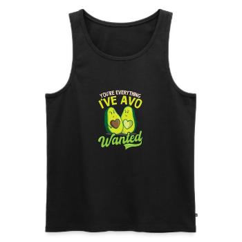 Avocado Du bist alles, was ich Avo wollte - Männer Premium Bio Tank Top - Schwarz - Vorne - AI Model Male 178 light (178cm)