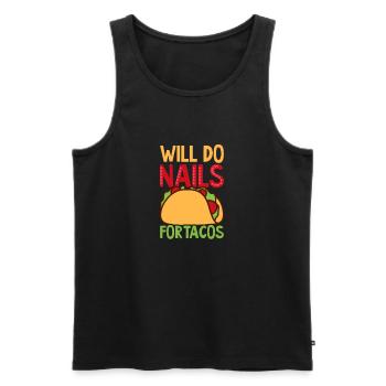 Nail Tech fera des ongles pour tacos Cinco De Mayo - Débardeur bio Premium Homme - noir - Devant - Michal (187cm)